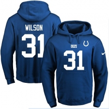 NFL Men's Nike Indianapolis Colts #31 Quincy Wilson Royal Blue Name & Number Pullover Hoodie