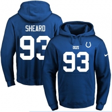 NFL Men's Nike Indianapolis Colts #93 Jabaal Sheard Royal Blue Name & Number Pullover Hoodie
