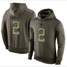 NFL Nike Indianapolis Colts #2 Rigoberto Sanchez Green Salute To Service Men's Pullover Hoodie