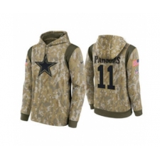 Men's Dallas Cowboys #11 Micah Parsons Camo 2021 Salute To Service Therma Performance Pullover Football Hoodie