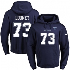NFL Men's Nike Dallas Cowboys #73 Joe Looney Navy Blue Name & Number Pullover Hoodie