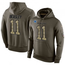 NFL Nike Dallas Cowboys #11 Cole Beasley Green Salute To Service Men's Pullover Hoodie