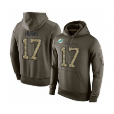 Football Miami Dolphins #17 Allen Hurns Green Salute To Service Men's Pullover Hoodie