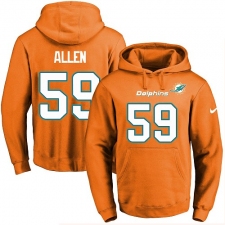 NFL Men's Nike Miami Dolphins #59 Chase Allen Orange Name & Number Pullover Hoodie