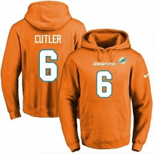 NFL Men's Nike Miami Dolphins #6 Jay Cutler Orange Name & Number Pullover Hoodie