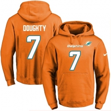 NFL Men's Nike Miami Dolphins #7 Brandon Doughty Orange Name & Number Pullover Hoodie
