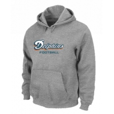 NFL Men's Nike Miami Dolphins Font Pullover Hoodie - Grey