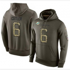 NFL Nike Miami Dolphins #6 Jay Cutler Green Salute To Service Men's Pullover Hoodie
