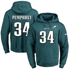 NFL Men's Nike Philadelphia Eagles #34 Donnel Pumphrey Green Name & Number Pullover Hoodie