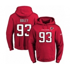 Football Men's Atlanta Falcons #93 Allen Bailey Red Name & Number Pullover Hoodie