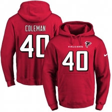 NFL Men's Nike Atlanta Falcons #40 Derrick Coleman Red Name & Number Pullover Hoodie