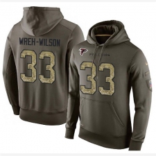 NFL Nike Atlanta Falcons #33 Blidi Wreh-Wilson Green Salute To Service Men's Pullover Hoodie