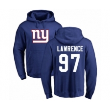Football New York Giants #97 Dexter Lawrence Royal Blue Name & Number Logo Pullover Hoodie