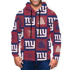 Giants Team Ugly Christmas Men's Zip Hooded Sweatshirt