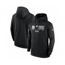 Men's New York Giants 2022 Black Crucial Catch Therma Performance Pullover Hoodie
