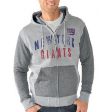 NFL New York Giants G-III Sports by Carl Banks Safety Tri-Blend Full-Zip Hoodie - Heathered Gray