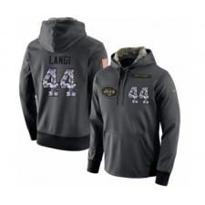 Football Men's New York Jets #44 Harvey Langi Stitched Black Anthracite Salute to Service Player Performance Hoodie