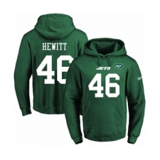 Football Men's New York Jets #46 Neville Hewitt Green Name & Number Pullover Hoodie