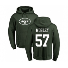 Football New York Jets #57 C.J. Mosley Green Name & Number Logo Pullover Hoodie