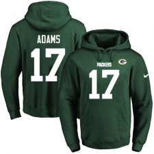 NFL Men's Nike Green Bay Packers #17 Davante Adams Green Name & Number Pullover Hoodie