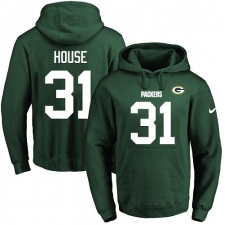 NFL Men's Nike Green Bay Packers #31 Davon House Green Name & Number Pullover Hoodie