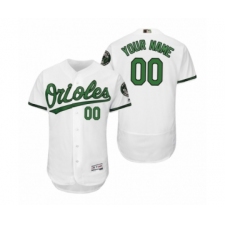 Men's Orioles Custom White Turn Back the Clock Earth Day Throwback Jersey