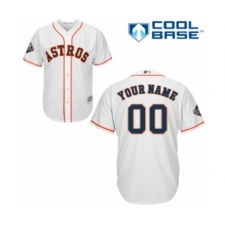 Men's Houston Astros Customized Replica White Home Cool Base 2019 World Series Bound Baseball Jersey