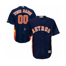 Youth Houston Astros Customized Authentic Navy Blue Alternate Cool Base 2019 World Series Bound Baseball Jersey