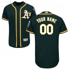 Men's Majestic Oakland Athletics Customized Green Alternate Flex Base Authentic Collection MLB Jersey