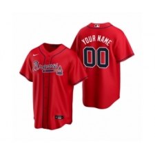 Atlanta Braves Custom Nike Red 2020 Replica Alternate Jersey