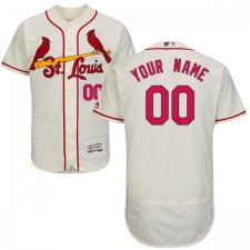 Men's Majestic St. Louis Cardinals Customized Cream Alternate Flex Base Authentic Collection MLB Jersey