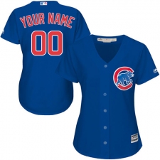 Women's Majestic Chicago Cubs Customized Authentic Royal Blue Alternate Cool Base MLB Jersey