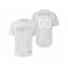 Men's Los Angeles Dodgers Custom White 2019 Players Weekend Nickname Authentic Jersey