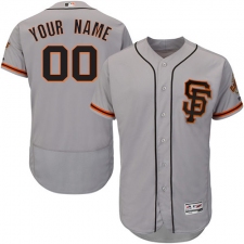 Men's Majestic San Francisco Giants Customized Grey Alternate Flex Base Authentic Collection MLB Jersey