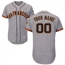 Men's Majestic San Francisco Giants Customized Grey Road Flex Base Authentic Collection MLB Jersey