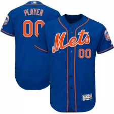 Men's Majestic New York Mets Customized Royal Blue Alternate Flex Base Authentic Collection MLB Jersey