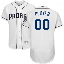 Men's Majestic San Diego Padres Customized White Home Flex Base Authentic Collection MLB Jersey