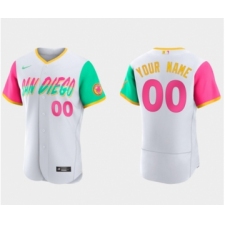 San Diego Padres Custom Men's Nike White 2022 City Connect Jersey