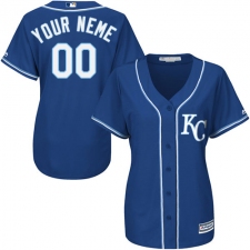 Women's Majestic Kansas City Royals Customized Replica Blue Alternate 2 Cool Base MLB Jersey