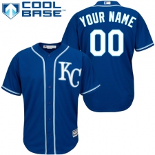 Youth Majestic Kansas City Royals Customized Replica Blue Alternate 2 Cool Base MLB Jersey