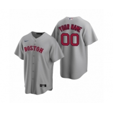 Boston Red Sox Custom Nike Gray Replica Road Jersey