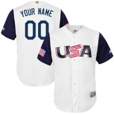 Youth USA Baseball Majestic Customized White 2017 World Baseball Classic Replica Team Jersey