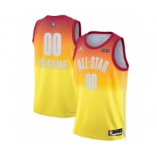 Men's 2023 All-Star Active Player Custom Orange Game Swingman Stitched Basketball Jersey