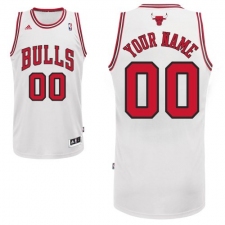 Men's Adidas Chicago Bulls Customized Swingman White Home NBA Jersey