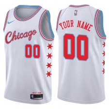 Youth Nike Chicago Bulls Customized Swingman White NBA Jersey - City Edition