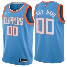 Men's Nike Los Angeles Clippers Customized Swingman Blue NBA Jersey - City Edition