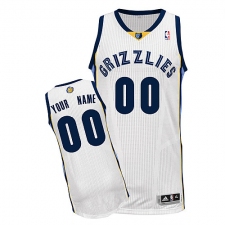 Men's Adidas Memphis Grizzlies Customized Authentic White Home NBA Jersey
