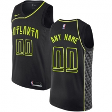 Men's Nike Atlanta Hawks Customized Authentic Black NBA Jersey - City Edition