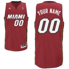 Men's Adidas Miami Heat Customized Swingman Red Alternate NBA Jersey