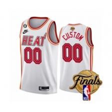 Men's Miami Heat Active Player Custom White 2023 Finals Classic Edition With NO.6 Stitched Basketball Jersey